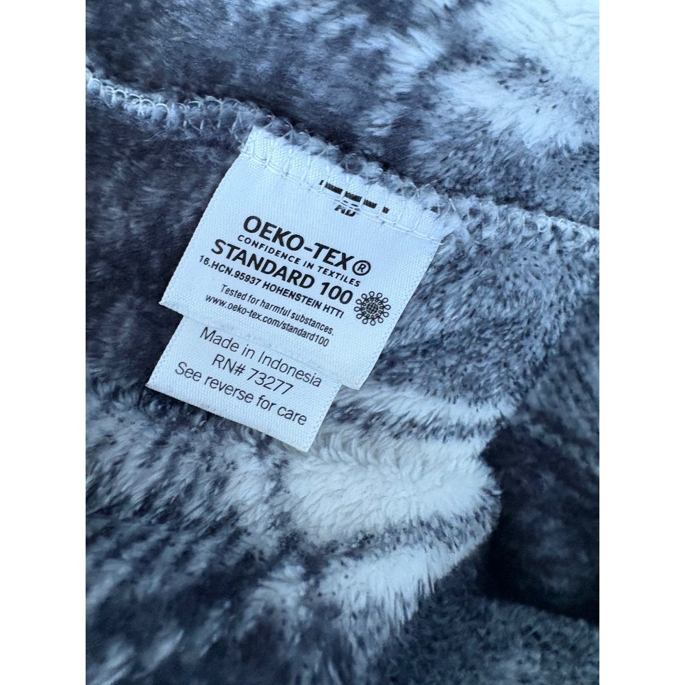 Sonoma Goods for Life Plaid Robe XS Black White Sherpa Trim Sleepwear - Picture 5 of 5